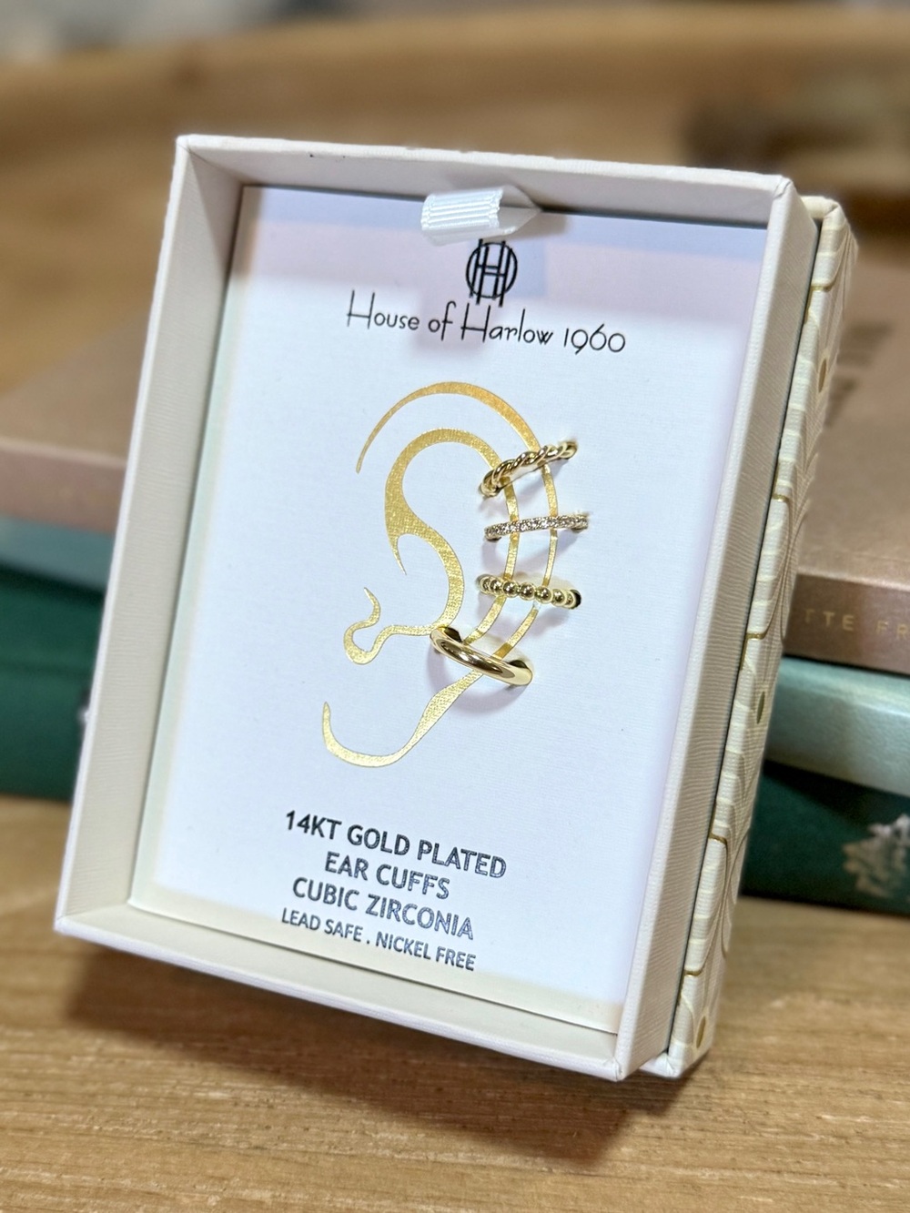 House of Harlow Gold Ear Cuffs Set of 4